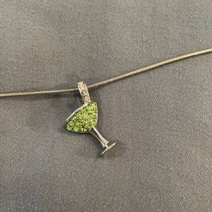 Retired Lia Sophia Rhinestone Martini necklace